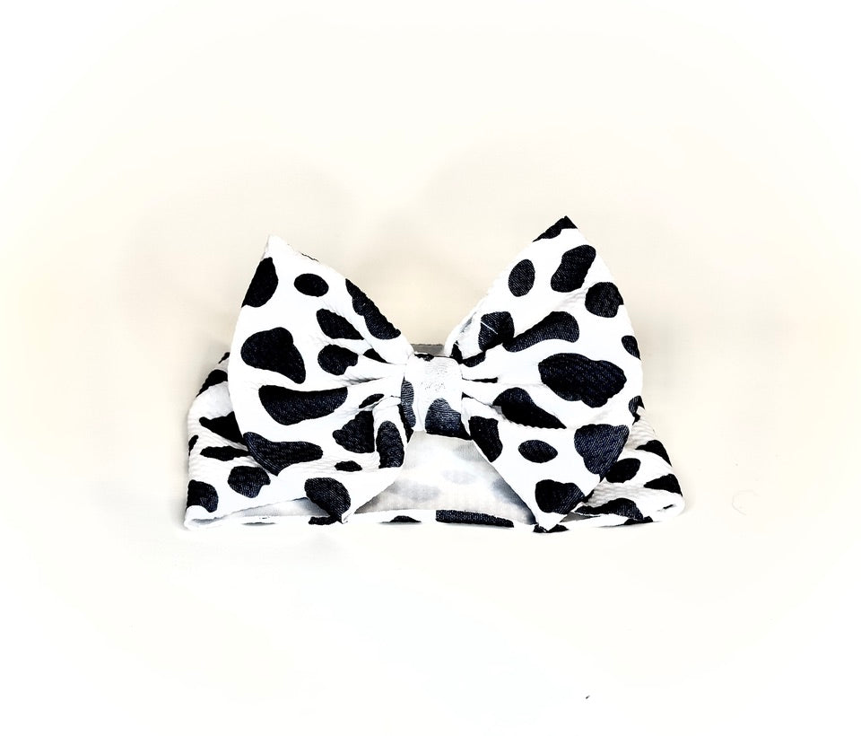 Cow Print Bow